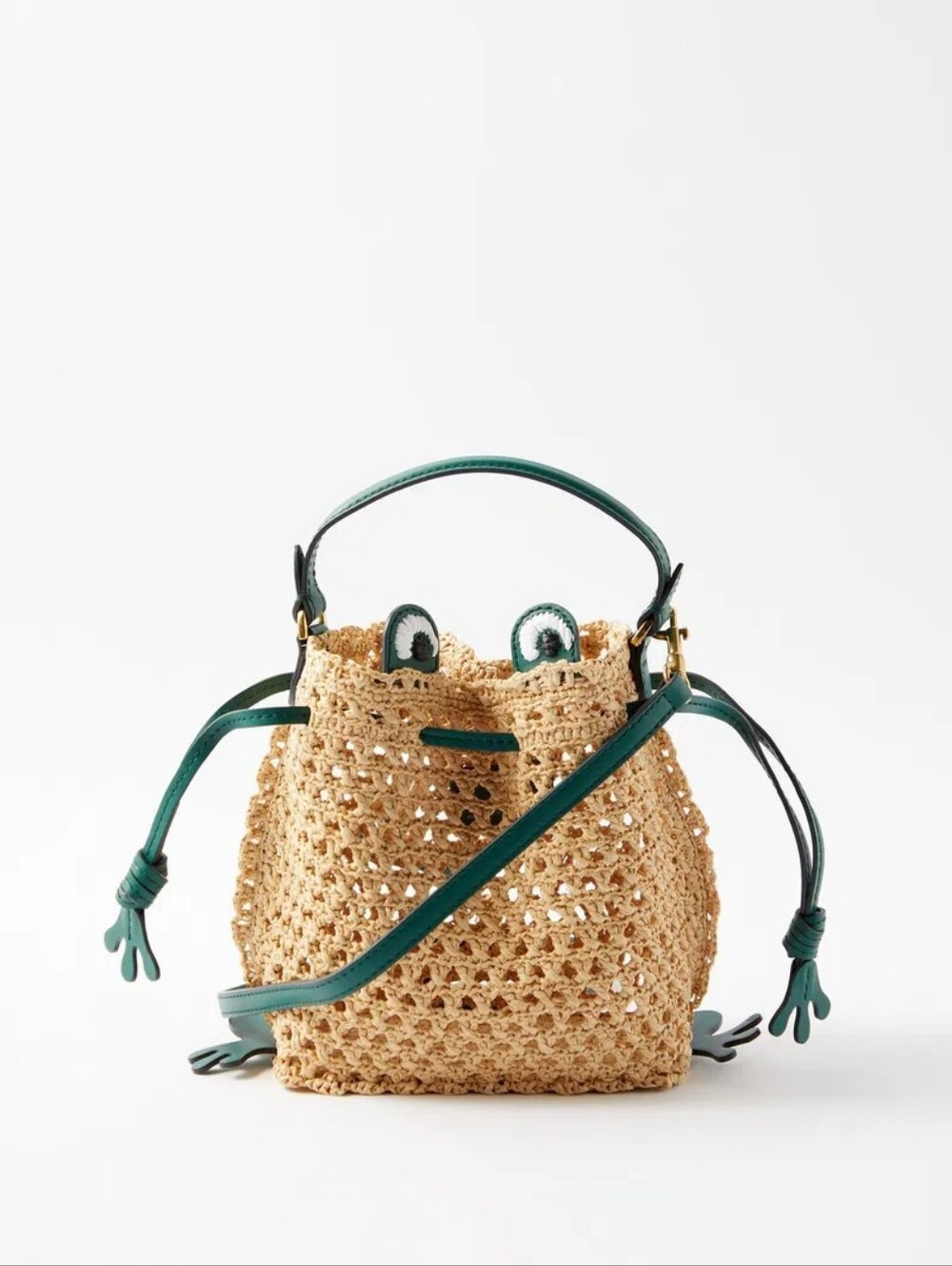 Anya Hindmarch Frog Rafia And Leather Bag